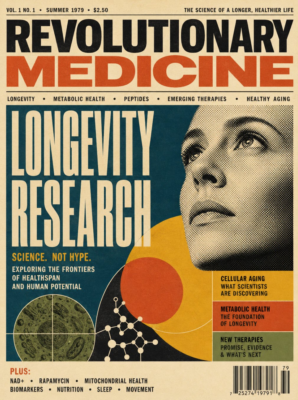 Editorial photograph representing longevity and healthy-aging research.